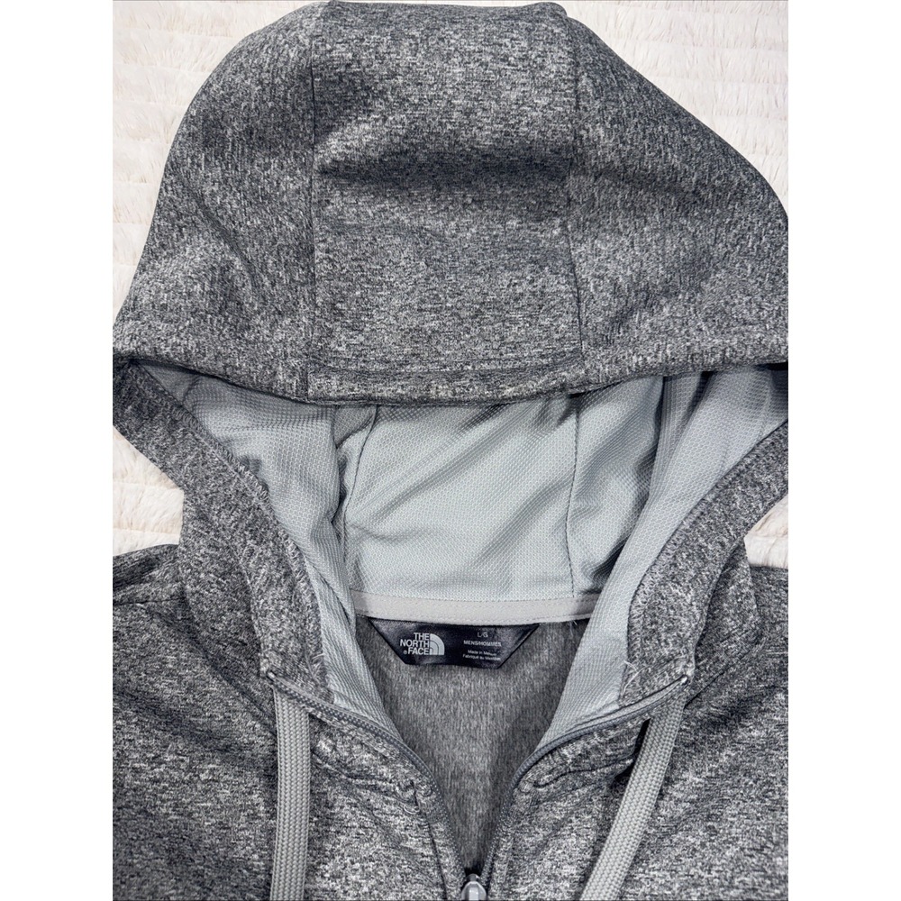 North Face Men's Large Grey Zip-Up Hoodie‎ Breast Cancer Pink Ribbon NWOT New - Picture 12 of 16